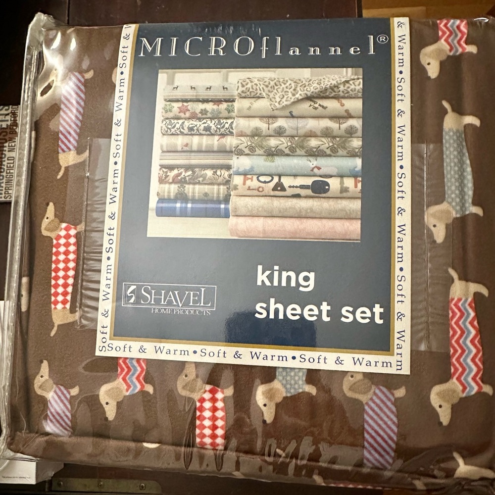 Microflannel king sheets set